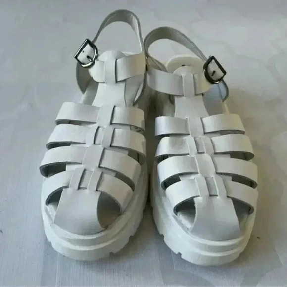 Free People Delaney Fisherman Platform Sandals White EU 37 US 7 - Picture 4 of 6